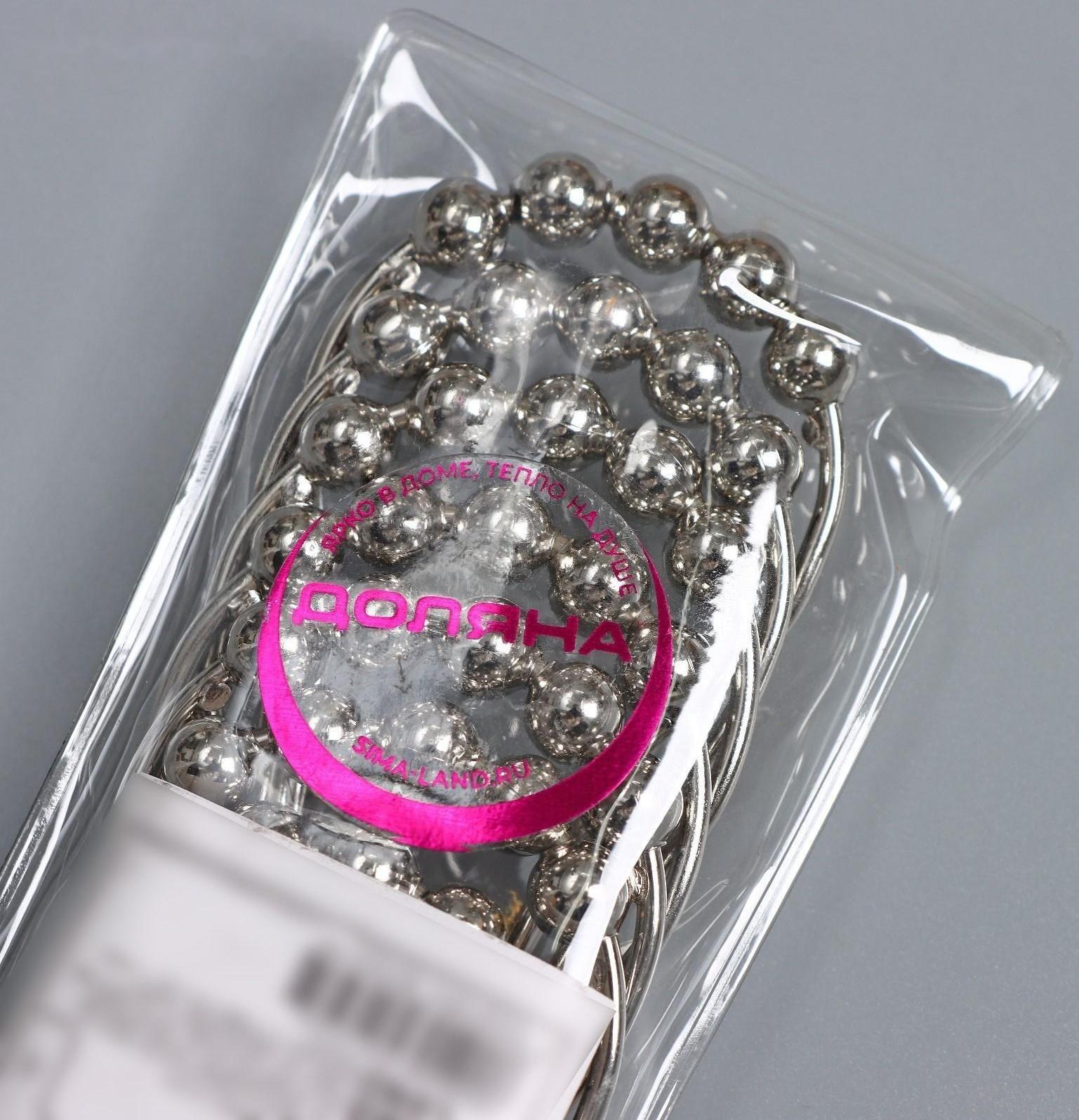 Набор крючков для штор Доляна, 12 шт, цвет хром