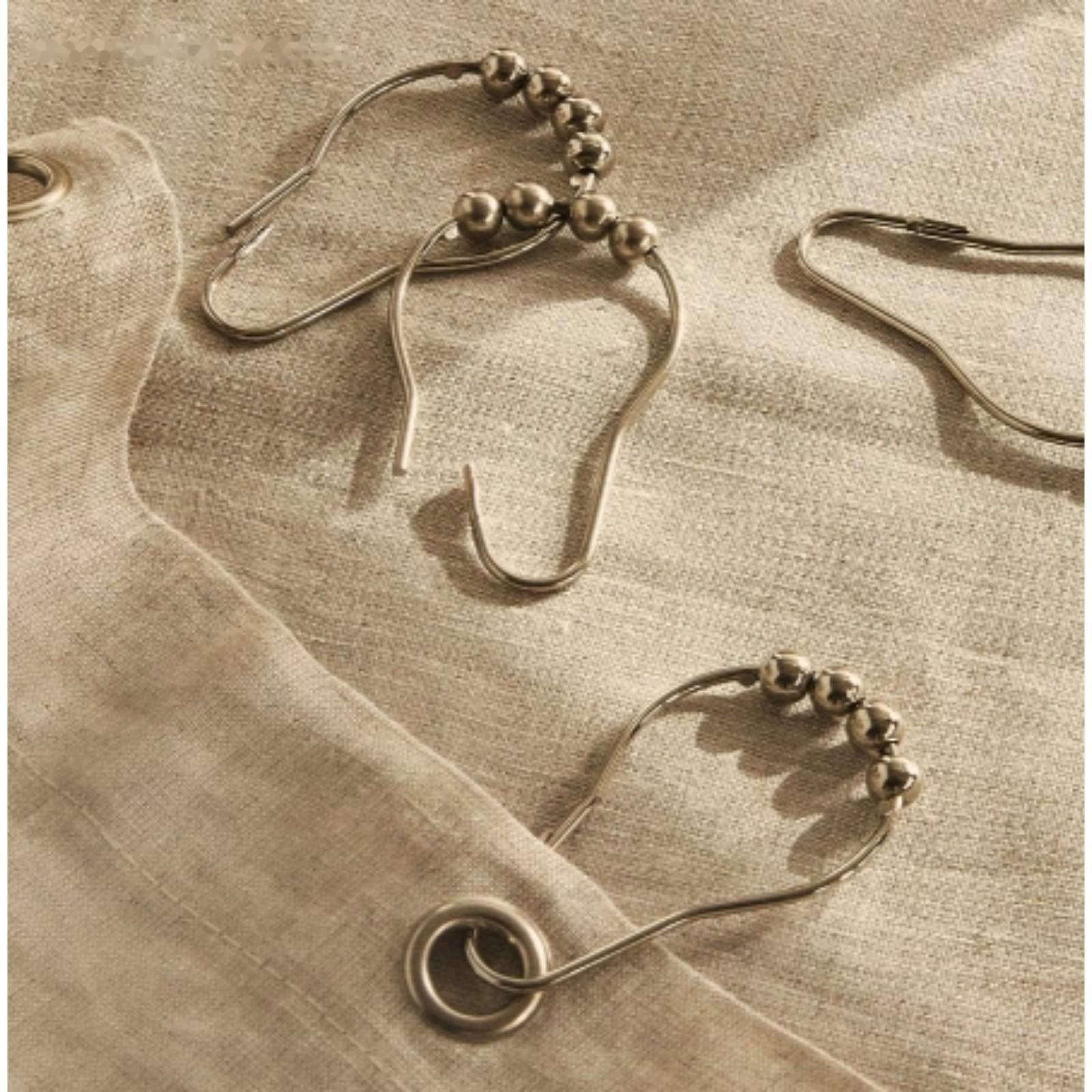 Набор крючков для штор Доляна, 12 шт, цвет хром