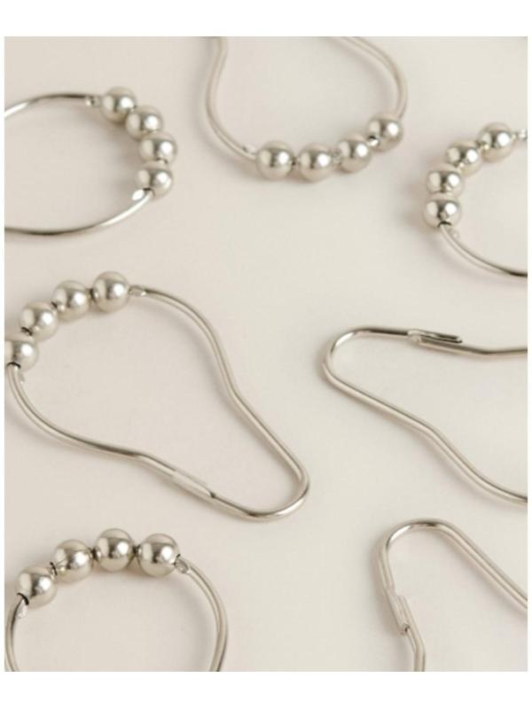 Набор крючков для штор Доляна, 12 шт, цвет хром