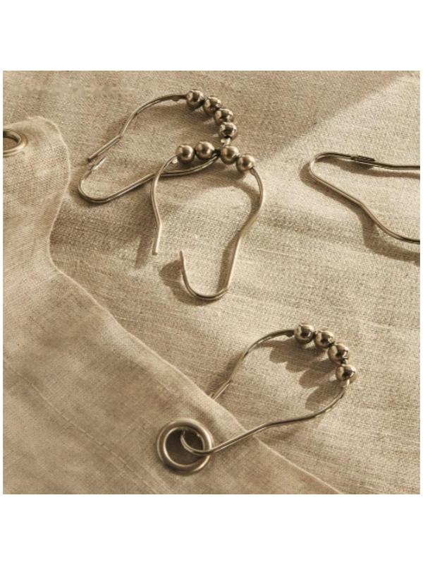 Набор крючков для штор Доляна, 12 шт, цвет хром