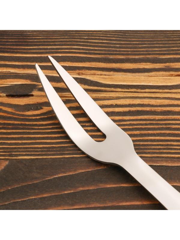 Вилка для мяса с деревянной ручкой 36 см, 7х3,5 см