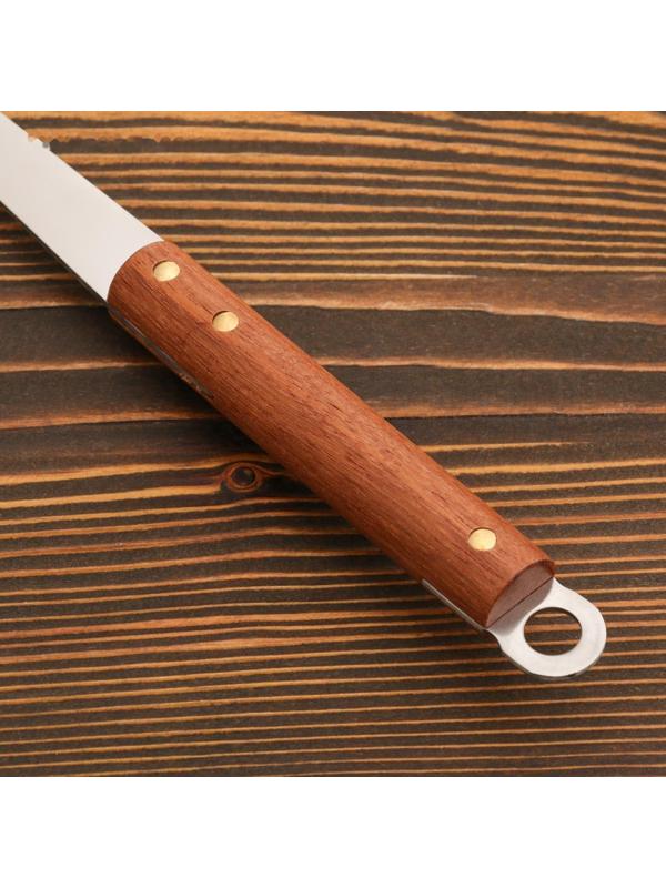 Вилка для мяса с деревянной ручкой 36 см, 7х3,5 см