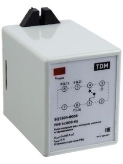 Реле контроля фаз цокольное TDM РКФ, 3х380 В, 8 Ц, SQ1504-0006