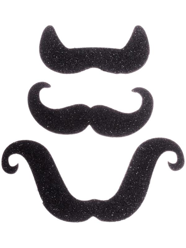Карнавальные усы на липкой основе, набор 3 шт., виды МИКС