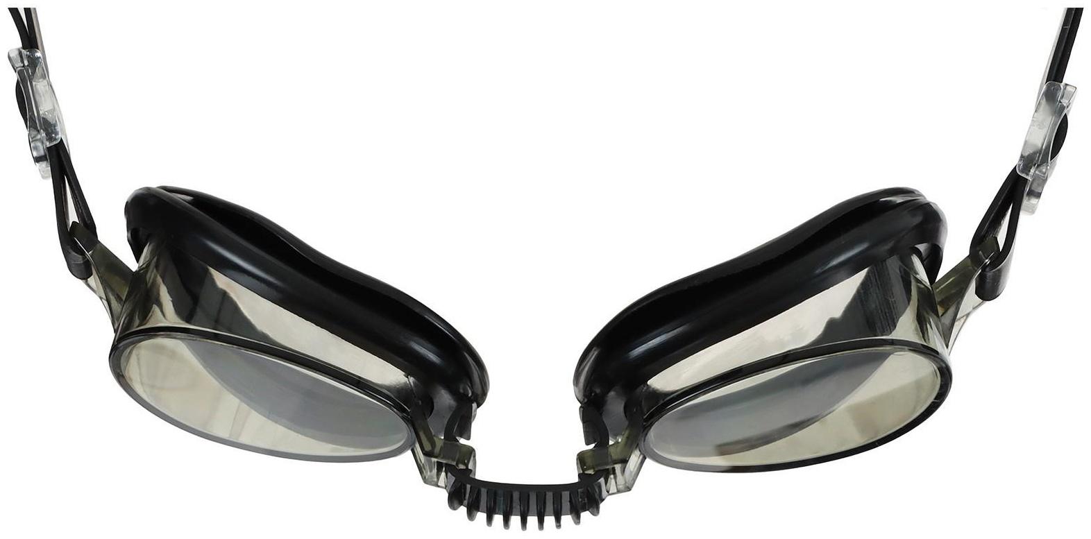 Очки для плавания, детские + беруши, цвет чёрный