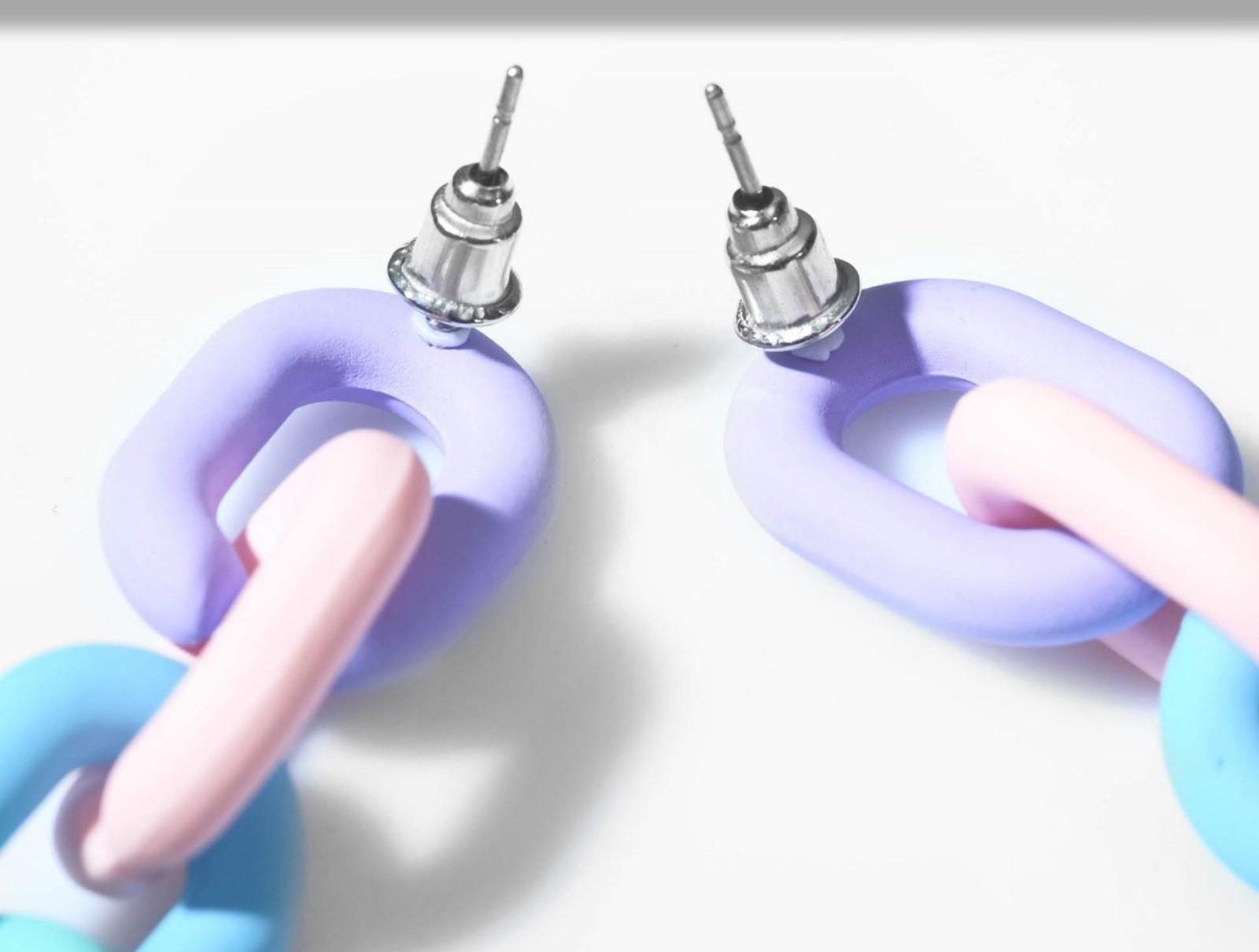 Серьги пластик 