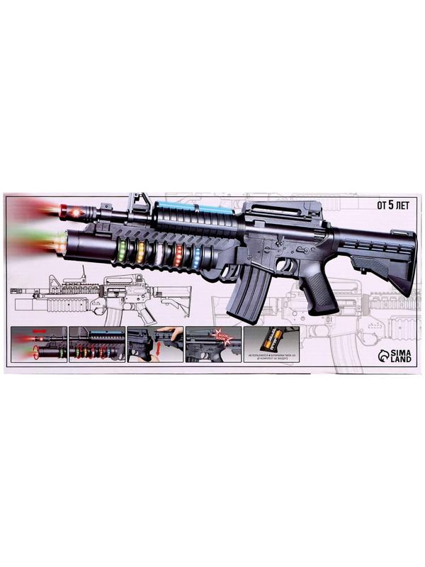 Автомат М4А1, световые и звуковые эффекты, работает от батареек