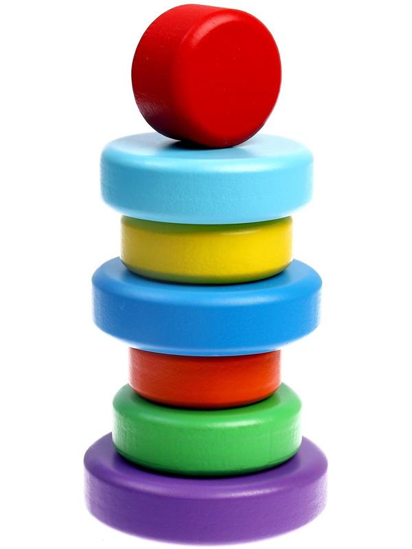 Пирамидка деревянная маленькая «Круг»