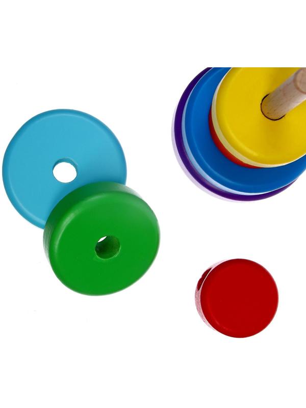 Пирамидка деревянная маленькая «Круг»