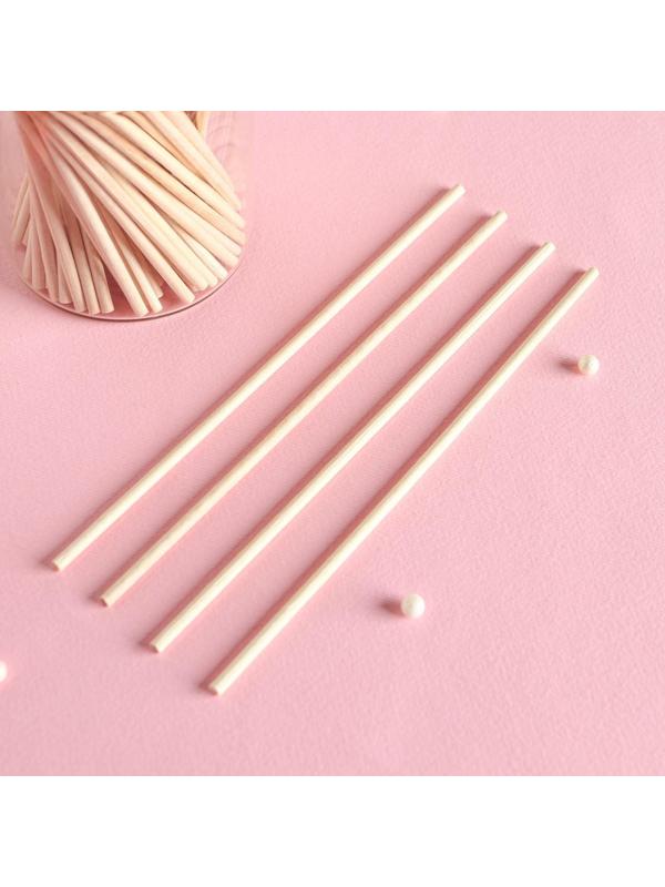 Палочки для леденцов, набор 100 шт, 15×0,3 см, берёза