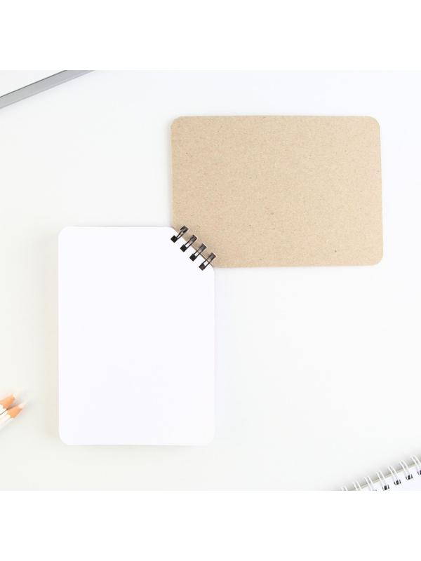 Блокнот А6, 40 л. На скошенном гребне. Белые листы. 