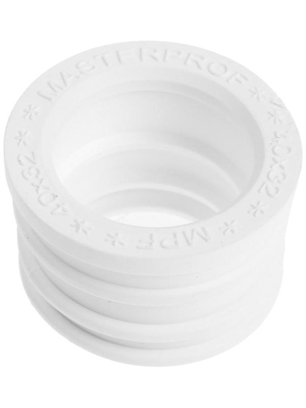 Манжета переходная MasterProf ИС.131685, d=40 х 32 мм, для канализационных труб, ТЭП, белая