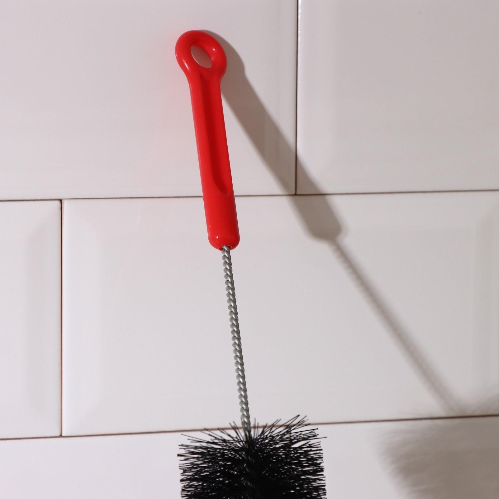 Ёрш чистящий Доляна, гибкий, 73×6 см, цвет чёрный