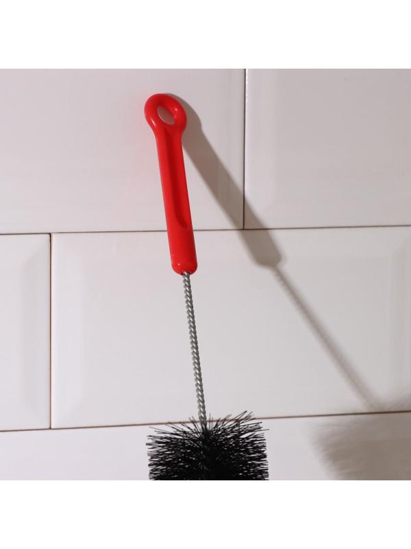 Ёрш чистящий Доляна, гибкий, 73×6 см, цвет чёрный