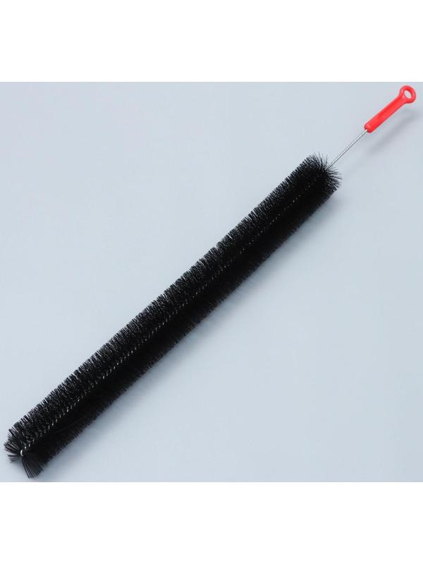 Ёрш чистящий Доляна, гибкий, 73×6 см, цвет чёрный