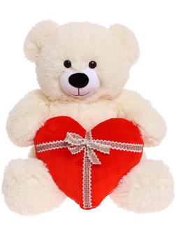 Мягкая игрушка «Медведь Мартин с сердцем», 65 см, цвет молочный