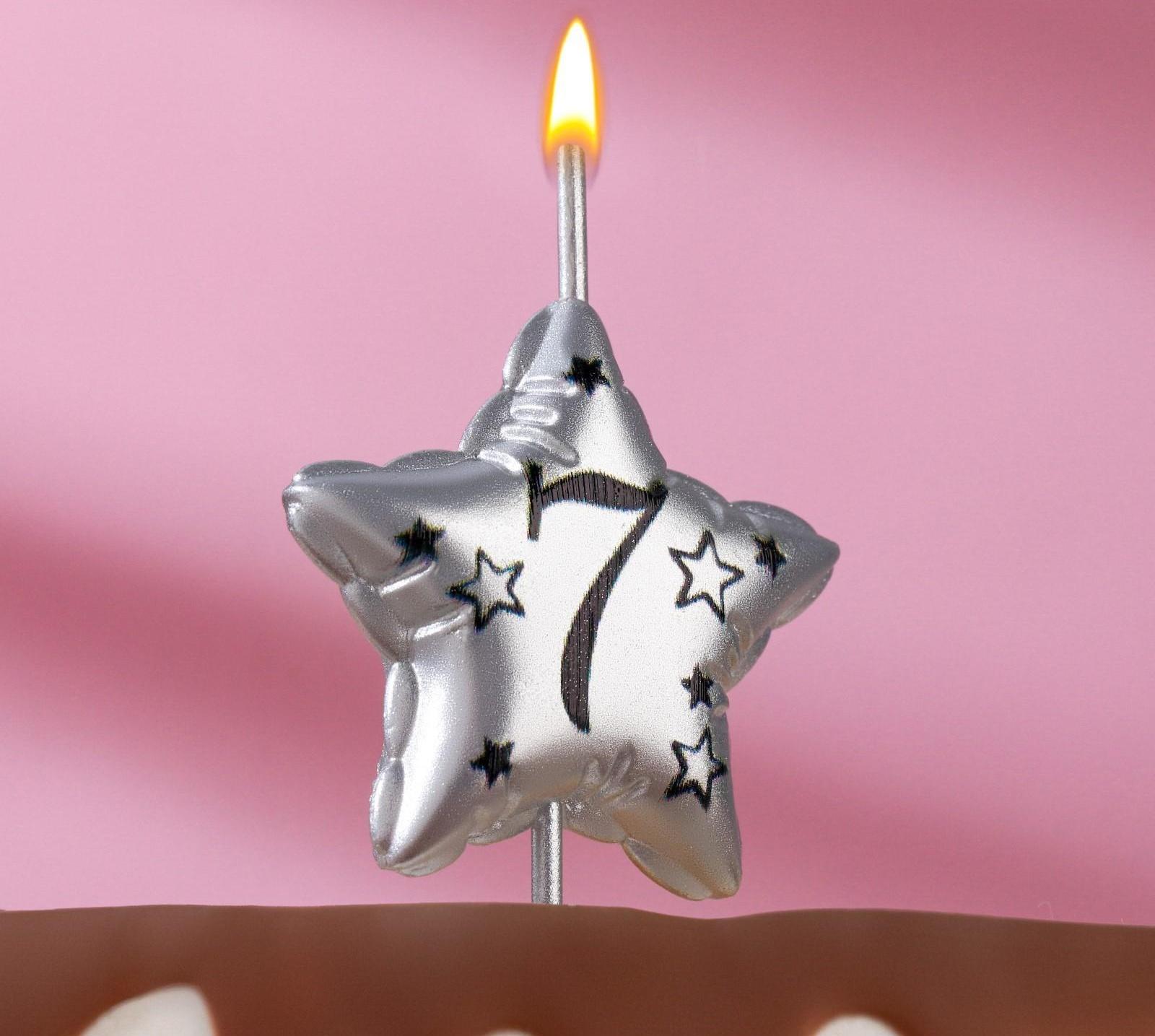 Свеча в торт на шпажке 