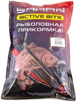 Прикормка Yaman Active Bite Карп, клубника, цвет красный, 900 г