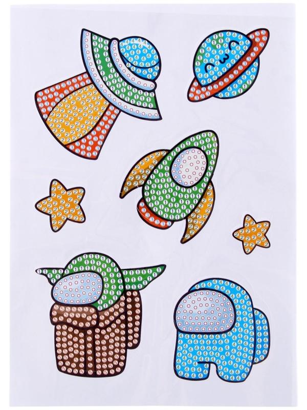 Алмазная мозаика-стикер «Космос»