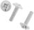 Винт для крепления ручки М4x14мм белый цинк 12 шт