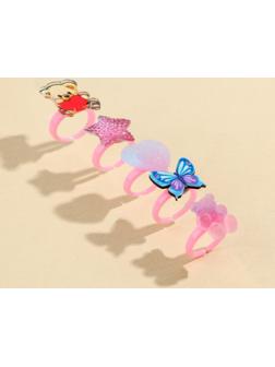 Набор детских колец «Твое сердечко», 5 шт, d = 1,8 см