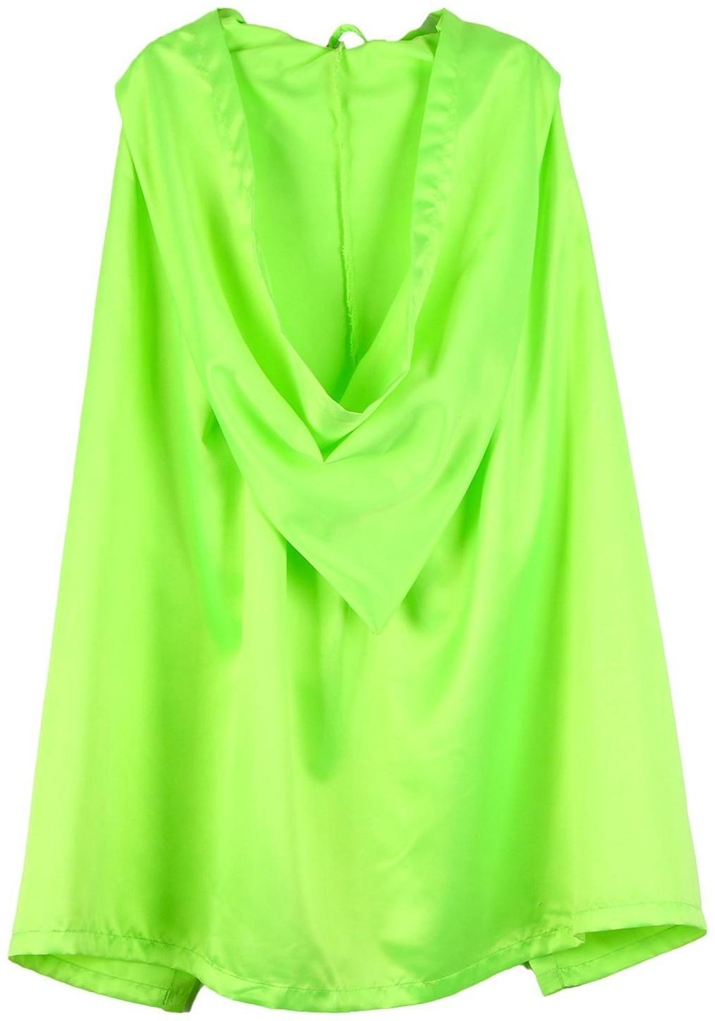 Карнавальный плащ детский, атлас, цвет салатовый, длина 85 см