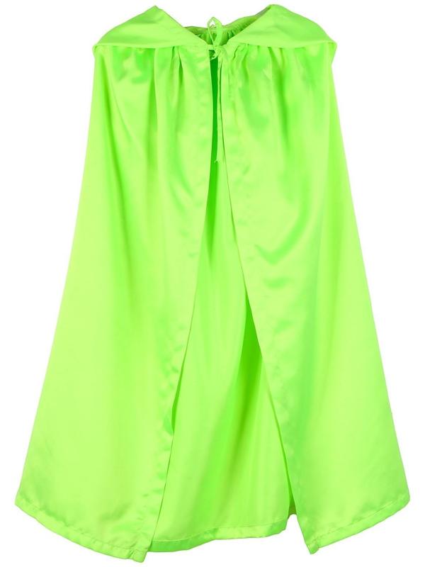 Карнавальный плащ детский, атлас, цвет салатовый, длина 85 см