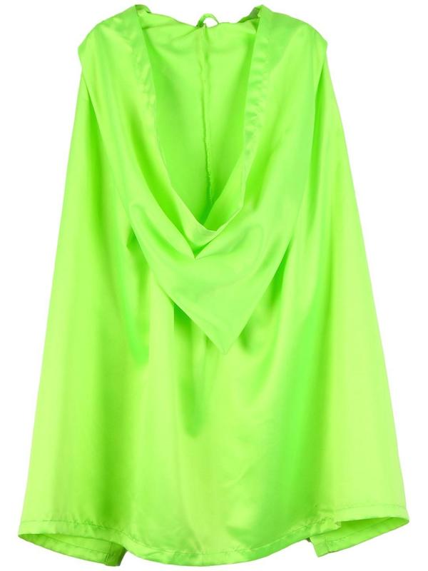 Карнавальный плащ детский, атлас, цвет салатовый, длина 85 см