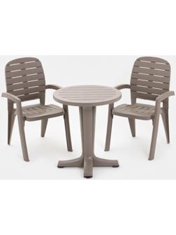 Набор садовой мебели Прованс мокко, 2 кресла + стол