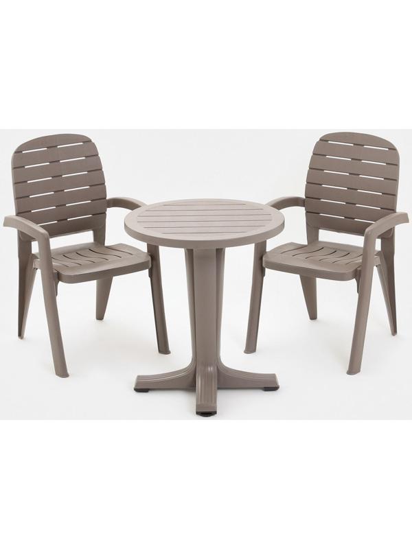 Набор садовой мебели Прованс мокко, 2 кресла + стол