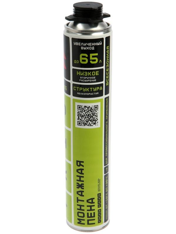 Пена монтажная Tris PRO-65, пистолетная, профессиональная, 1000 мл