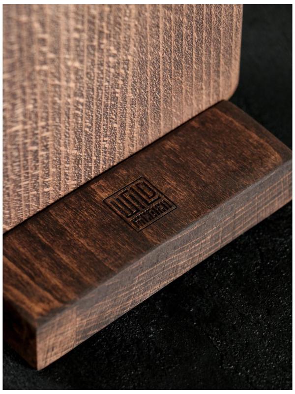 Набор разделочных досок на подставке Wild Kitchen, 35×16.5×2 см и 30×14×2 см, бук темный