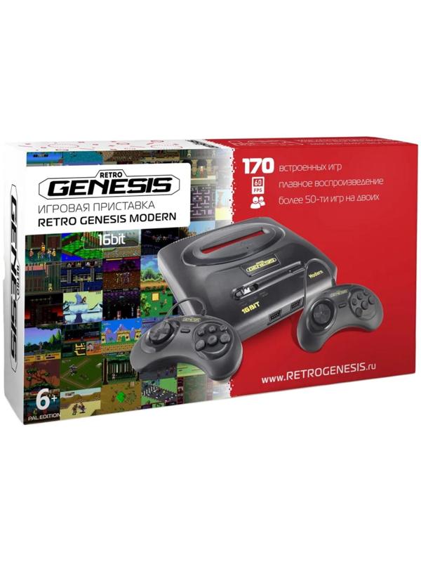 Игровая приставка Sega Retro Genesis Modern,  16-bit, 170 игр, 2 геймпада