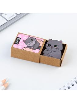 Значок деревянный «Котик», 3,2 х 4 см