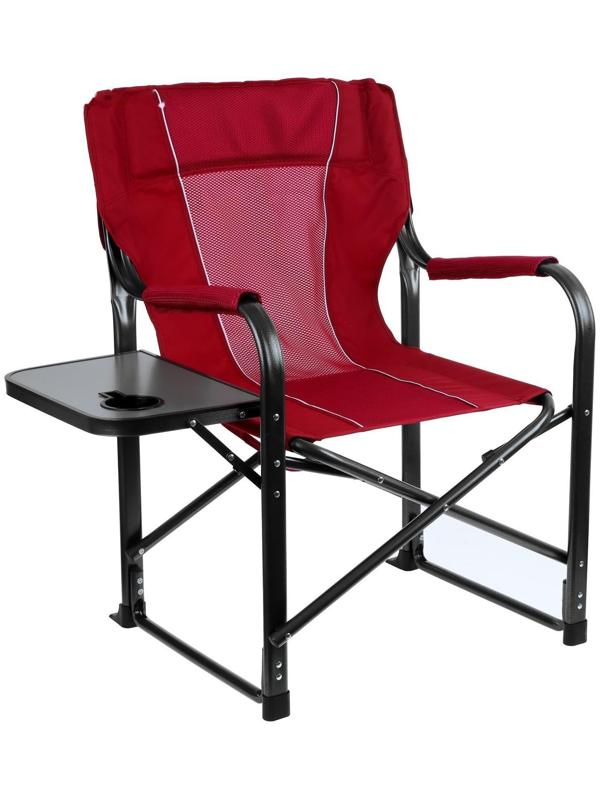 Кресло туристическое, стол с подстаканником, р. 63 х 47 х 94 см, цвет красный