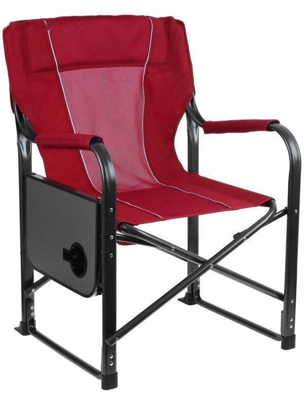 Кресло туристическое, стол с подстаканником, р. 63 х 47 х 94 см, цвет красный