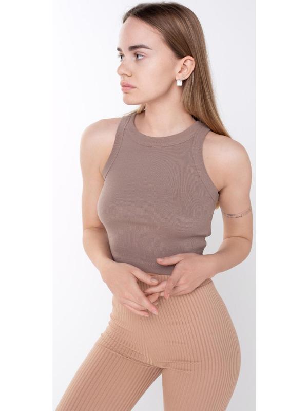 Топ женский, цвет светло-коричневый, размер 44 (М)