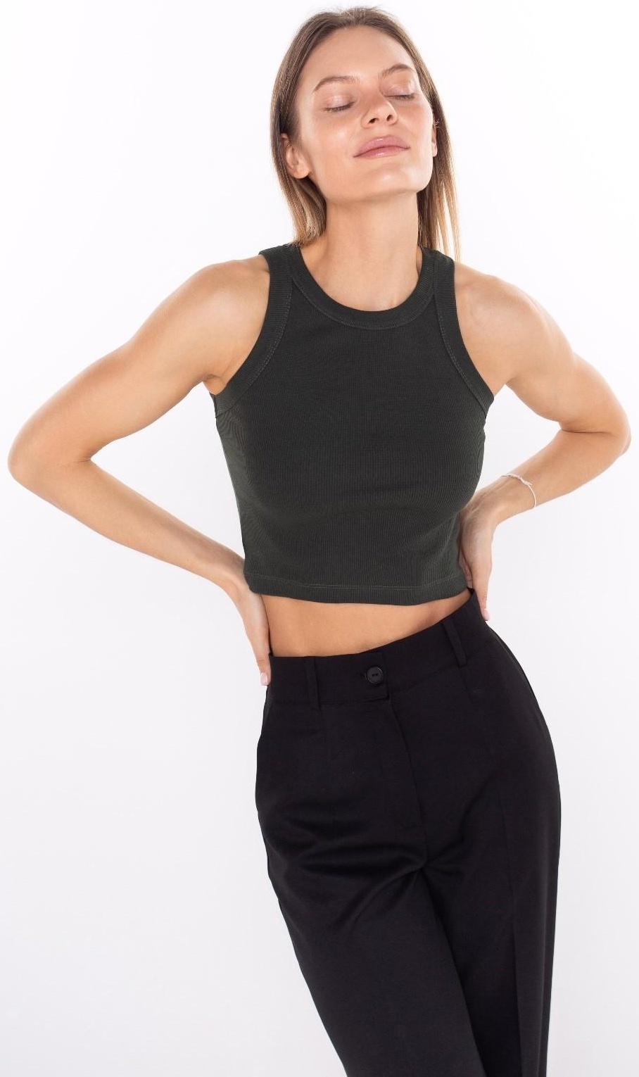 Топ женский, цвет тёмно-зелёный, размер 44 (М)