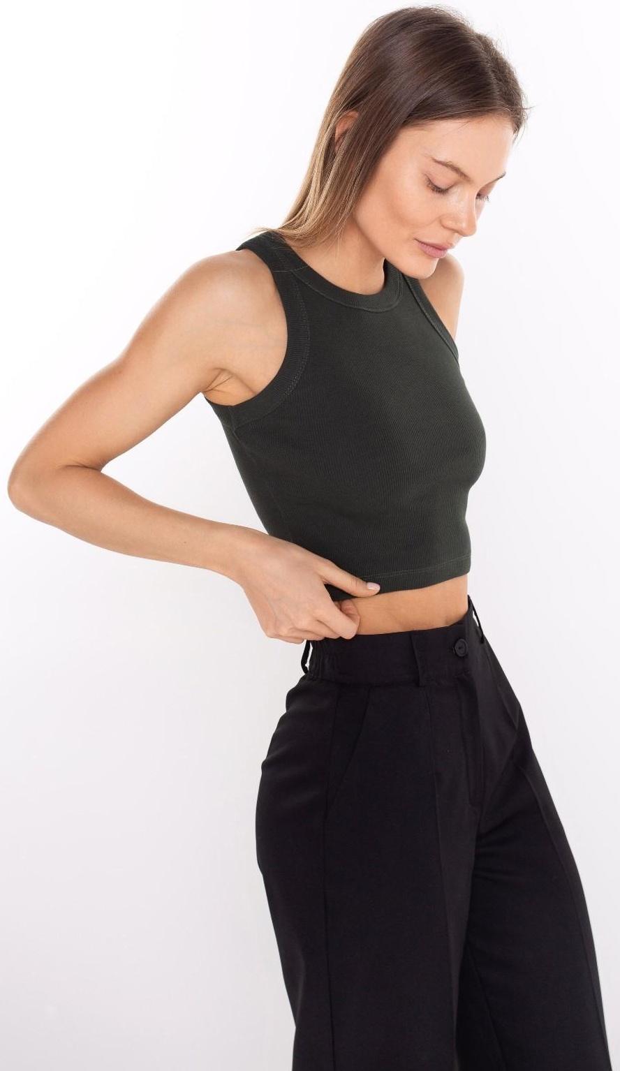 Топ женский, цвет тёмно-зелёный, размер 44 (М)