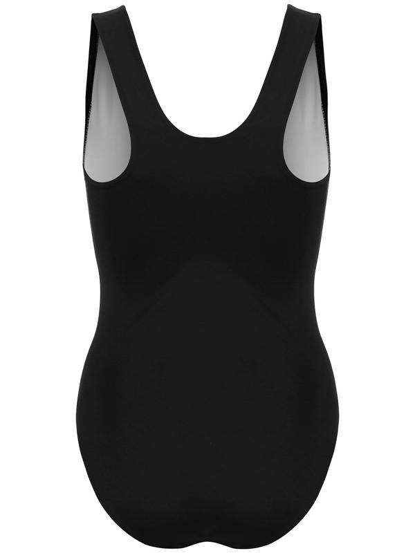 Купальник слитный, классика, спортивный, цвет чёрный, р. 52