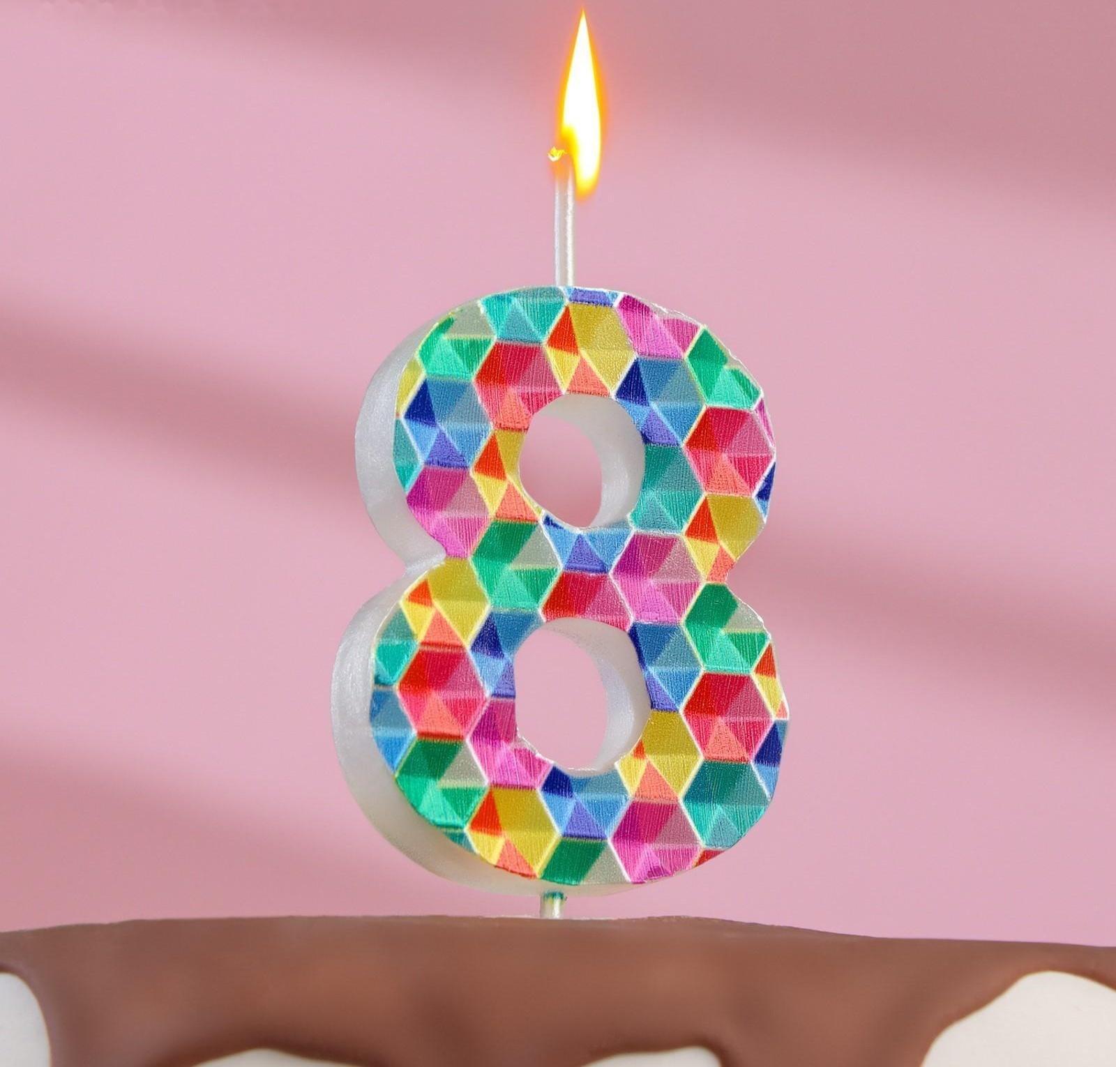 Свеча в торт на шпажке 