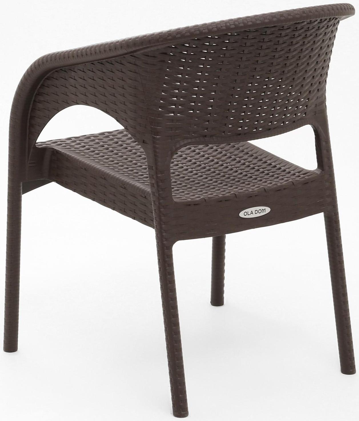 Кресло RATTAN Ola Dom, коричневое, 58 х 62 х 80,5 см
