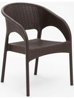 Кресло RATTAN Ola Dom, коричневое, 58 х 62 х 80,5 см