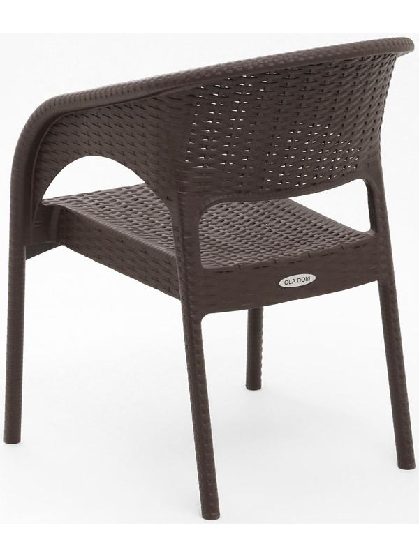 Кресло RATTAN Ola Dom, коричневое, 58 х 62 х 80,5 см