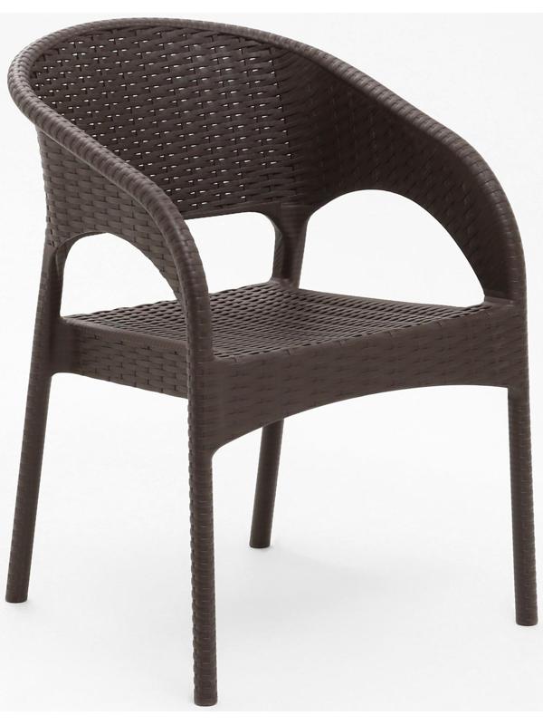 Кресло RATTAN Ola Dom, коричневое, 58 х 62 х 80,5 см