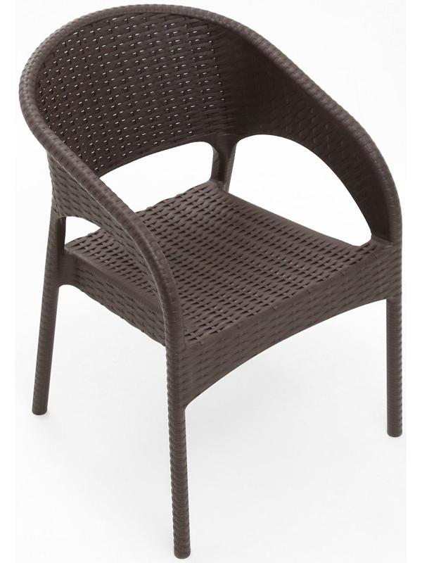 Кресло RATTAN Ola Dom, коричневое, 58 х 62 х 80,5 см