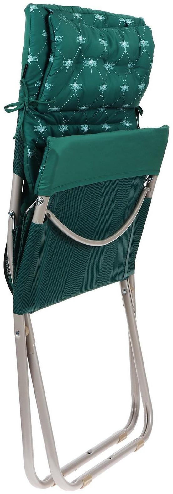 Кресло-шезлонг матрас + подушка HHK6/G темно-зелёный