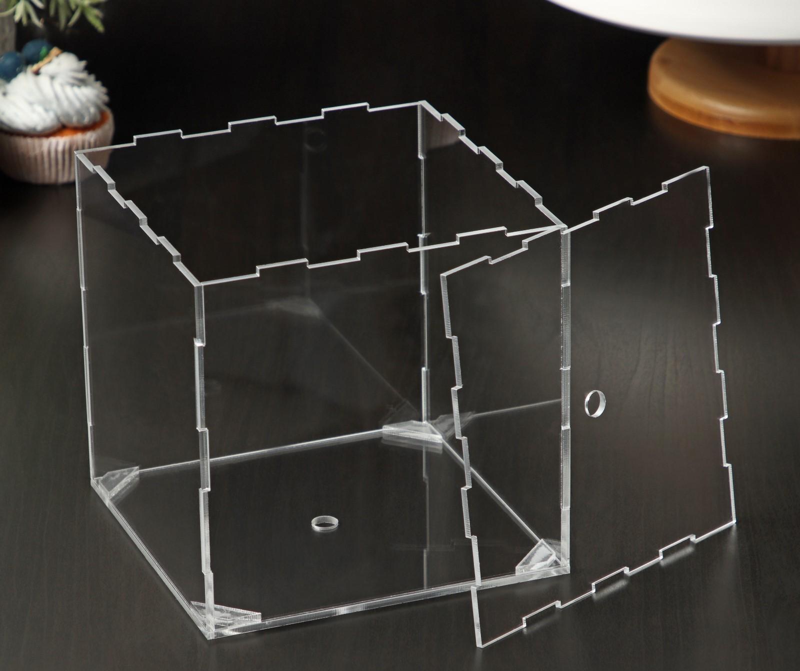 Фальшярус для торта, куб, 15×15×15 см, цвет прозрачный