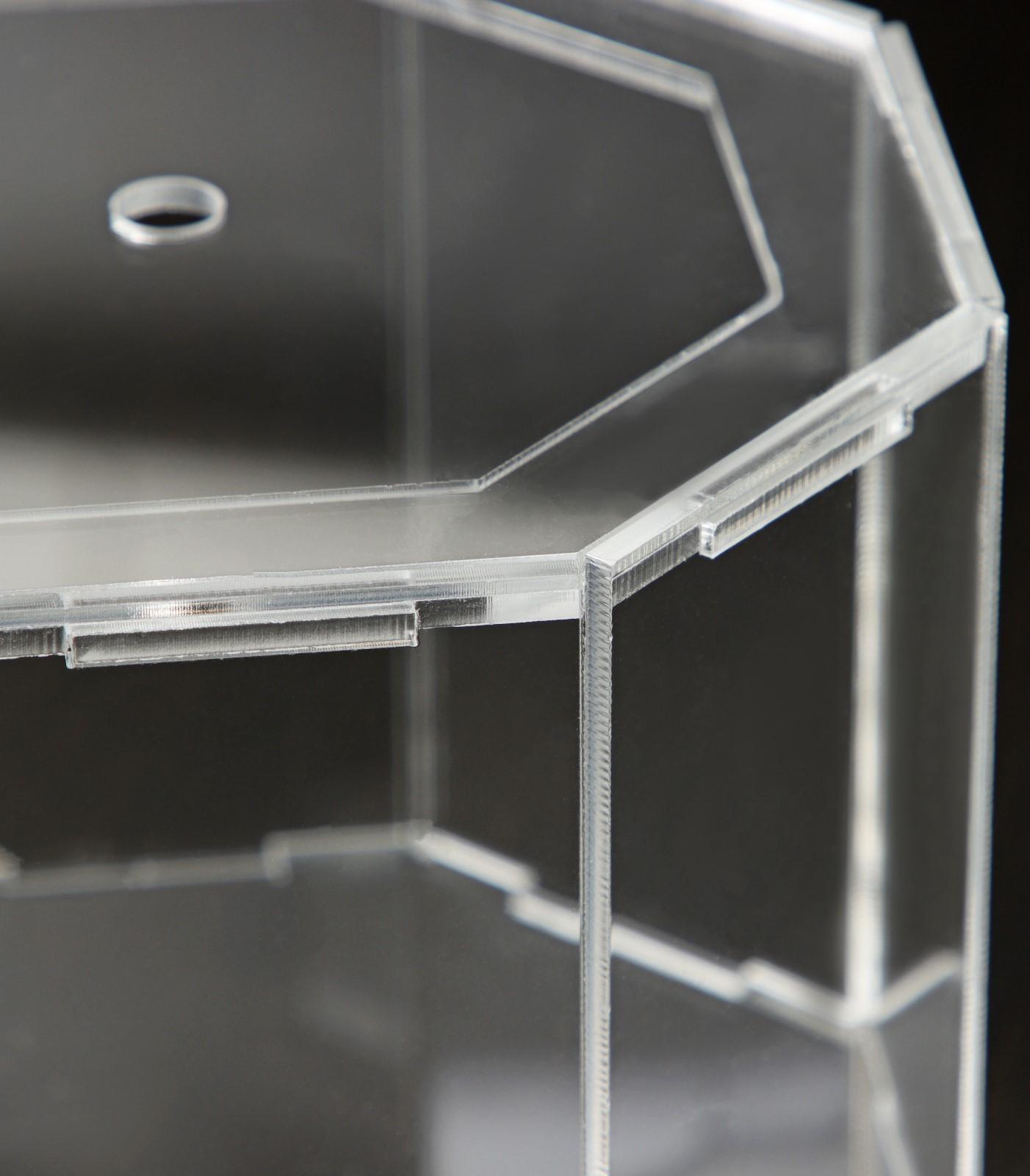 Фальшярус для торта восьмигранный, d=15 см, h=12 см, цвет прозрачный