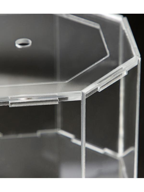 Фальшярус для торта восьмигранный, d=15 см, h=12 см, цвет прозрачный